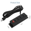 2Pack Wall Mount Power Outlet Strip, 4 Outlet Mountable Power Strip with Switch, Under Desk Power Strip Connect with 10ft Cord Mount Under Desk, Workbench, Nightstand, Dresser, Table.(Black) view 3
