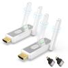 Wireless HDMI Transmitter and Receiver, 495FT/150M, 4k Decode 1080p Output, Plug & Play Portable 2.4g/5g Dual Antenna, for Streaming Video and Audio to Monitor from Laptop/Pc/Tv Box/Projector view 1