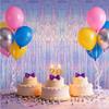 2 Pack Birthday Door Streamers Tinsel Foil Fringe Curtains Party Decorations for Women Foil Fringe Backdrop Kpop Photo Booth Props for Engagement Bridal Shower Bachelorette Baby Shower Wedding view 2