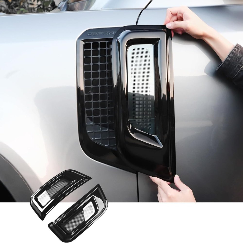 Body Fender Mesh Cover for 2020-2025 Land Rover Defender 90 110 130 Side Air Intake Bug Screen Anti-Blocking Mesh Cover Exterior Grille Trim Kit Off-Road Upgrade Tuning Supplies Accessories