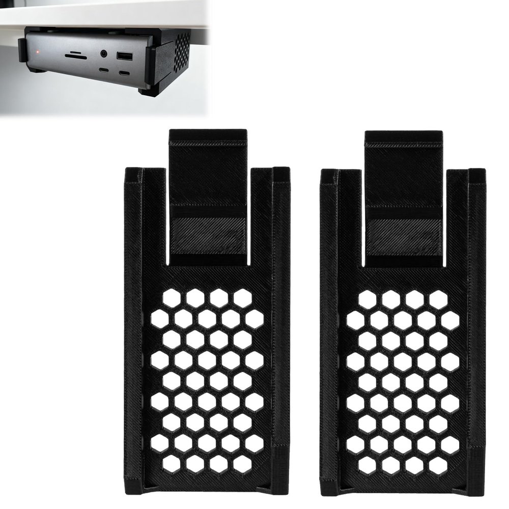 CeoNic Under Desk Mount Bracket for CalDigit TS5 Plus Dock, Secure Clip-in Design, Heat Distribution