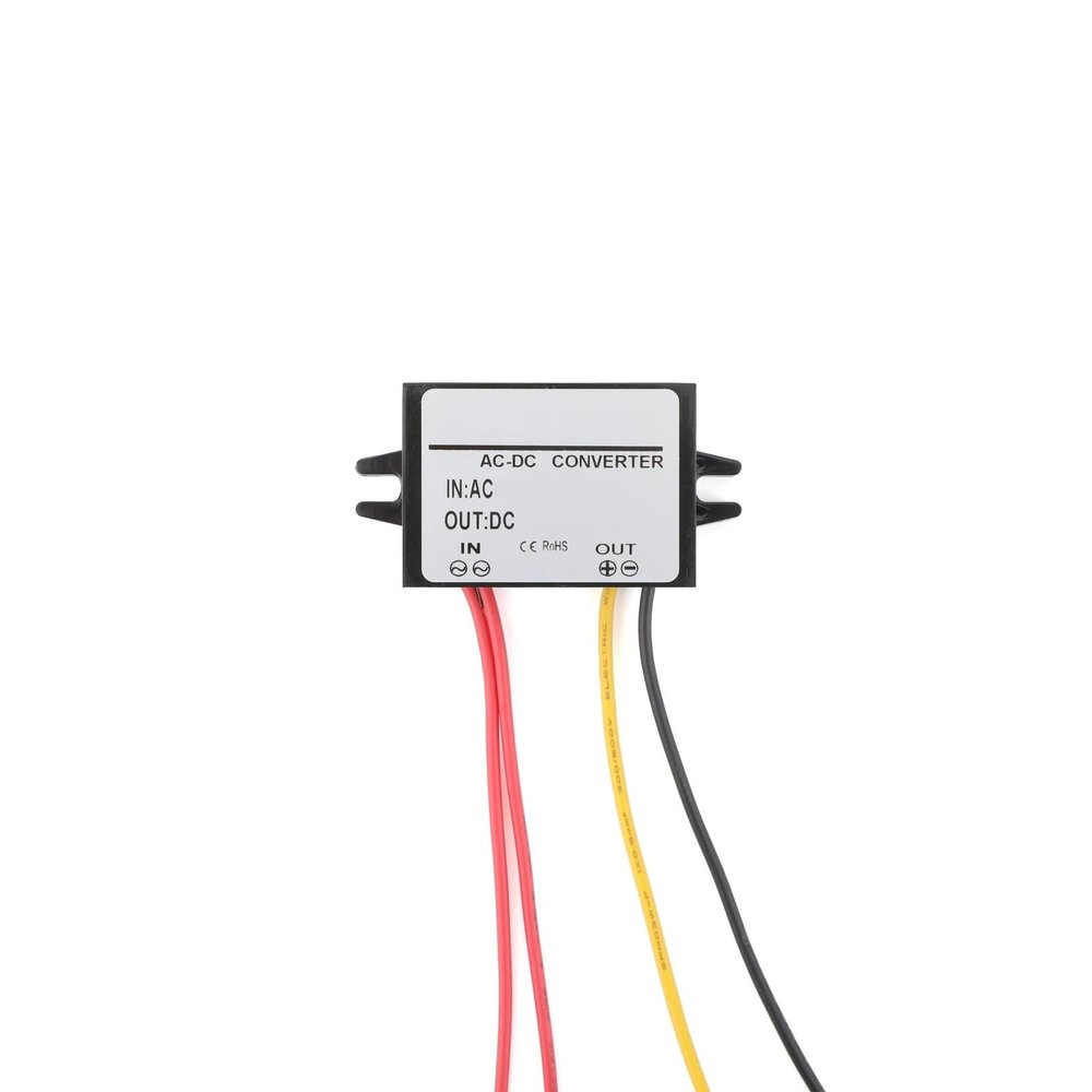 AC 12V/24V to DC 5V/12V AC-DC Power Converter 3A 5A 10A Buck Regulator Step-Down 1Pcs(5A Medium Plastic,AC 12V 24V_DC 12V)
