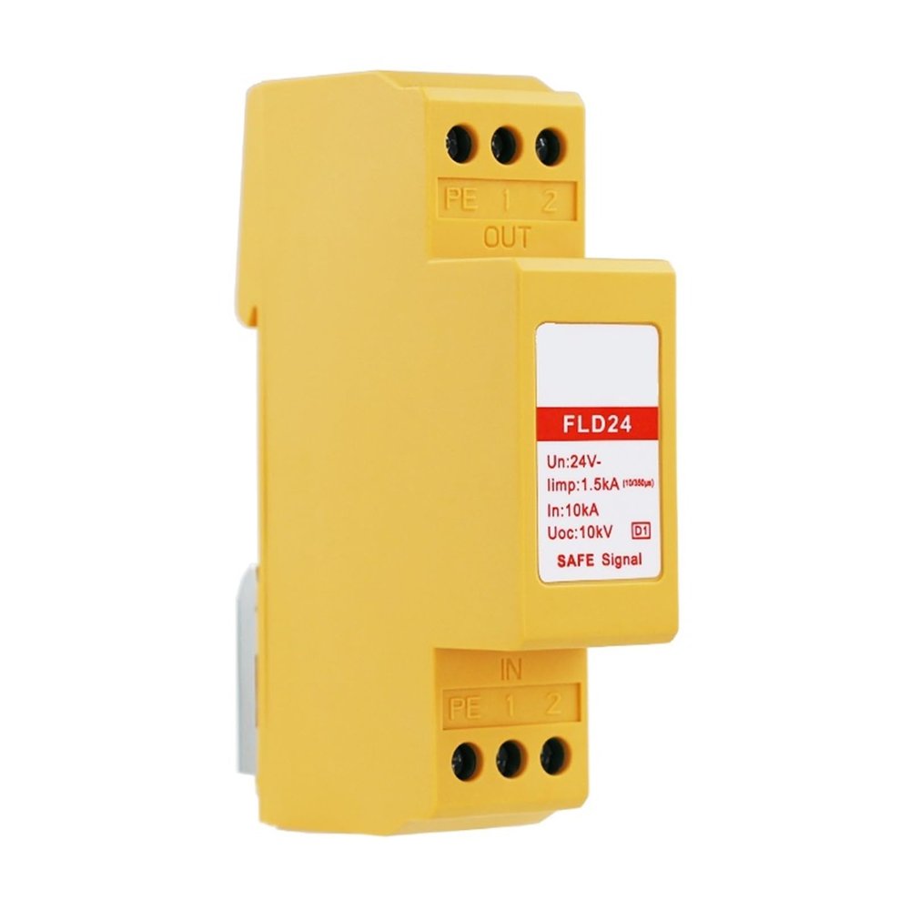 1Pcs Class D1 Fire Signal Arrester 24V 4-20mA Telephone High Energy Surge Protector FLD24