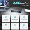 24 Port 2.5Gb Ethernet Switch Unmanaged, NICGIGA 24 Port 2.5G Network Switch, Plug & Play, Desktop or 19-inch Rack Mount, Fanless Metal Design. view 3