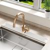 MAGKOTA Stone Faucet Mat for Kitchen Sink - Quick Dry Diatomite Sink Splash Guard, Prevents Moisture Buildup & Water Stains, Water Absorbing Stone Tray for Bathroom Countertop (White, 30" x 4") view 1