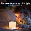Lyridz LED Nursery Night Light with Clock, Rechargeable Table Lamp, White view 2