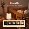 Lyridz LED Nursery Night Light with Clock, Rechargeable Table Lamp, White view 3