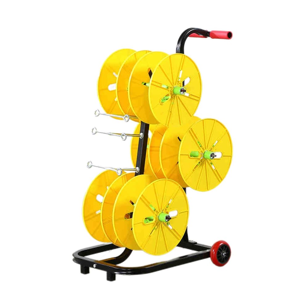 Wire Spool Rack with Wheel,Removable Electrical Wire Spool Holder Cart,Transportable 8 Axle Cable Caddy,for Industrial and Retail Use(6 reel)