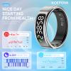 Koepovk Unisex Smart Ring with LED Display, Touch Controls, and Charging Case - Tracks Activity, Sleep, Heart Rate, and Blood Oxygen, IP68 Waterproof (Black, #9) view 3