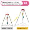 JIANSMZ Aluminum Confined Space Tripod Kit,1200 1800 260 Lbs Winch Fall Protection Emergency Sewer Rescue Tripod,Heavy Duty Lifting and Rescue Equipment for Fire-Fighting,2600Lbs view 3