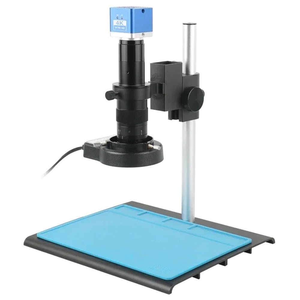 LJSM Lab Microscope Slides 24MP HDMI 180X Set HDMI VGA USB Digital Video Monocular Microscope Camera 180X C-Mount for Soldering Phone Repair Tools Microscope Parts