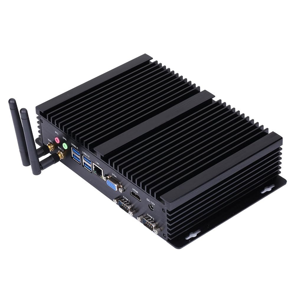 ANDAQI Fanless Industrial Computer, IPC, Mini PC, Core I5 8250U 8259U 8260U 8265U 8269U 8350U, IM03, VGA, HDMI, LAN, 2 x COM, 7 x USB, 0 RAM, 0 Storage, Barebone No System