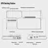 Diyeeni Graphics Card Dock Station, PCIe 4.0 x4, 5, 140W PD, 30W PD, DisplayPort 2.1, 2.5G RJ45, M.2, 3.2 Gen 2, PCIe x16, Wins 10, 11, view 3
