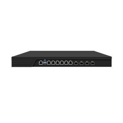 1U Rack Mount Cabinet Firewall Appliance, VPN, Network Router, I7 7700, RJ32, AES-NI, 6 x Gigabit LAN, 4 x SFP Optical, Console, VGA, 16G RAM, 128G SSD