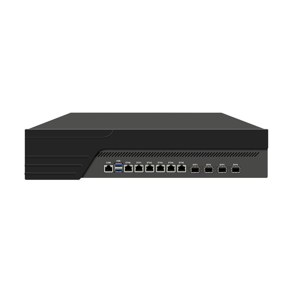 2U Rack Mount Cabinet Firewall Appliance, VPN, Network Router, I5 6400, RJ33, AES-NI, 6 x Gigabit LAN, 4 x SFP Optical, Console, VGA, 16G RAM, 128G SSD