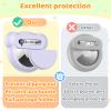 4 Pack Compatible with Apple AirTag Holder for Kids,Silicone Cute Air tag Tracker Bracket with Rotating Locking Pin Anti Lost for Luggage, and Clothing (Black/White/Light Purple/Rose Pink) view 3