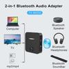Bluetooth 5.4 Transmitter and Receiver, 2-in-1 Wireless Audio Adapter with Built-in Microphone for Car, TV, Home Stereo, Sound Bar - Hands-Free Calling Low Latency view 3