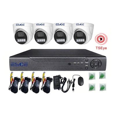 5MP Lite Security Camera System with 500G Hard Drive, 4 Channel AHD TVI DVR Recorder, 4pcs HD Indoor Outdoor Wired Surveillance CCTV Dome Cameras, Smart Motion Detection, Night Vision