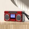 Rechargeable Portable Radio, Compact Fm Radio with Wireless USB & Tf Card Support, HiFi Bass, Perfect for Travel, Garden, Bathroom Use view 3