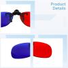 Rectangular Design 3D Glasses, 10 Pcs Clip-On Red Blue, Vision and Strabismus Enhancement for Amblyopia Correction, Computer Tv 3D Viewing Compatible with view 2