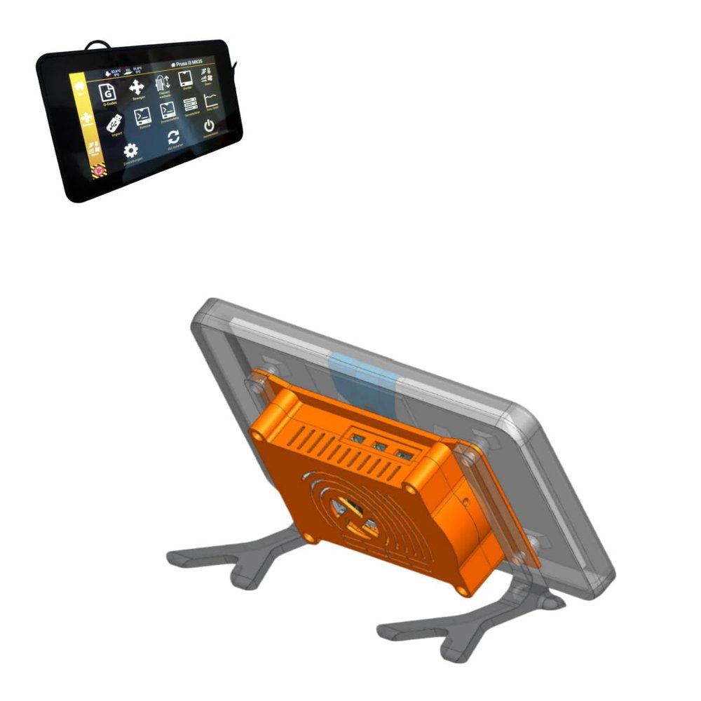 7" Touchscreen case for Raspberry Pi 5Equipped with Multiple Ports and SlotsEasy Assembly (Black)