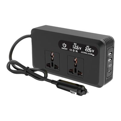 200W Car Power Inverter DC 12V to AC Auto Inversor Converter Portable Power Converter for Vehicles Camping Road Trip