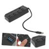 COOLHIYA USB Hub Data Splitter with Independent Control Portable Multifunction Expansion Adapter for Laptop and Computer LED Indicator Overcurrent Protection Cable view 3