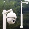 Dome Security Camera Pole 8 ft 10 ft 13 ft 20 ft Tall, Extension Surveillance Pole for Outside/Corner, Segmented Structure CCTV Pole White(Single Ball,5.0 m (16.4 ft))