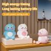Lwalaneng Dinosaur Shape LED Night Light for Kids Room, Soft Silicone Nursery Lamp with Touch Control, 30-Min Timer, Rechargeable Bedside Lamp for Breastfeeding view 4