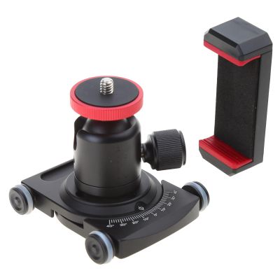 4 Wheeled Tabletop Manual Skater Camera Slider with Ball Head & Phone Clamp for DSLR Rig Film Slider Skater