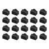 DMiotech 20 Pack 12x8.3mm RJ45 Silicone Ethernet Hub Port Anti-Dust Plugs Protector Stopper Cap Cover, Black view 1