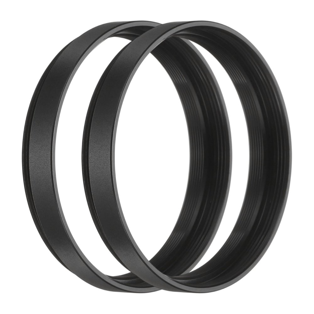 PATIKIL 5mm Telescope Extension Tube, 2Pcs M42 x 0.75mm on Both Sides Aluminum Alloy Lens Adapter Ring Extension Tube for Camera Eyepiece Telescope Accessory, Black