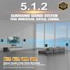 Wooden 5.1.2 Virtual Surround Sound System, 4 Surround Speakers Wired, 400W Peak Power, Sound Bars for Smart TV w/Subwoofer, 5.25'' Deep Bass, Home Theater TV System, ARC/OPT/BT/AUX, HiPulse N512 view 2