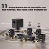 Wooden 5.1.2 Virtual Surround Sound System, 4 Surround Speakers Wired, 400W Peak Power, Sound Bars for Smart TV w/Subwoofer, 5.25'' Deep Bass, Home Theater TV System, ARC/OPT/BT/AUX, HiPulse N512 view 3