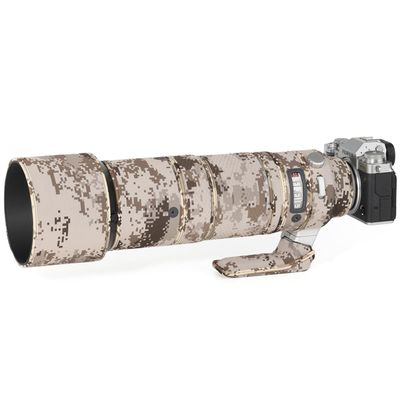 CHASING BIRDS Lens Camouflage Waterproof Coat for FUJIFILM XF 150-600mm F5.6-8 R LM OIS WR Rainproof Lens Protective Cover Version IV (Brown Grid, with 1.4X and 2.0X TC)
