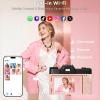 6K Digital Camera for Photography Autofocus, 64MP WiFi Vlogging Camera for YouTube with 3" 180 Flip Screen 16X Zoom, 64GB SD Card & 2 Batteries Pink Compact Travel Camera for Beginners Teens view 4