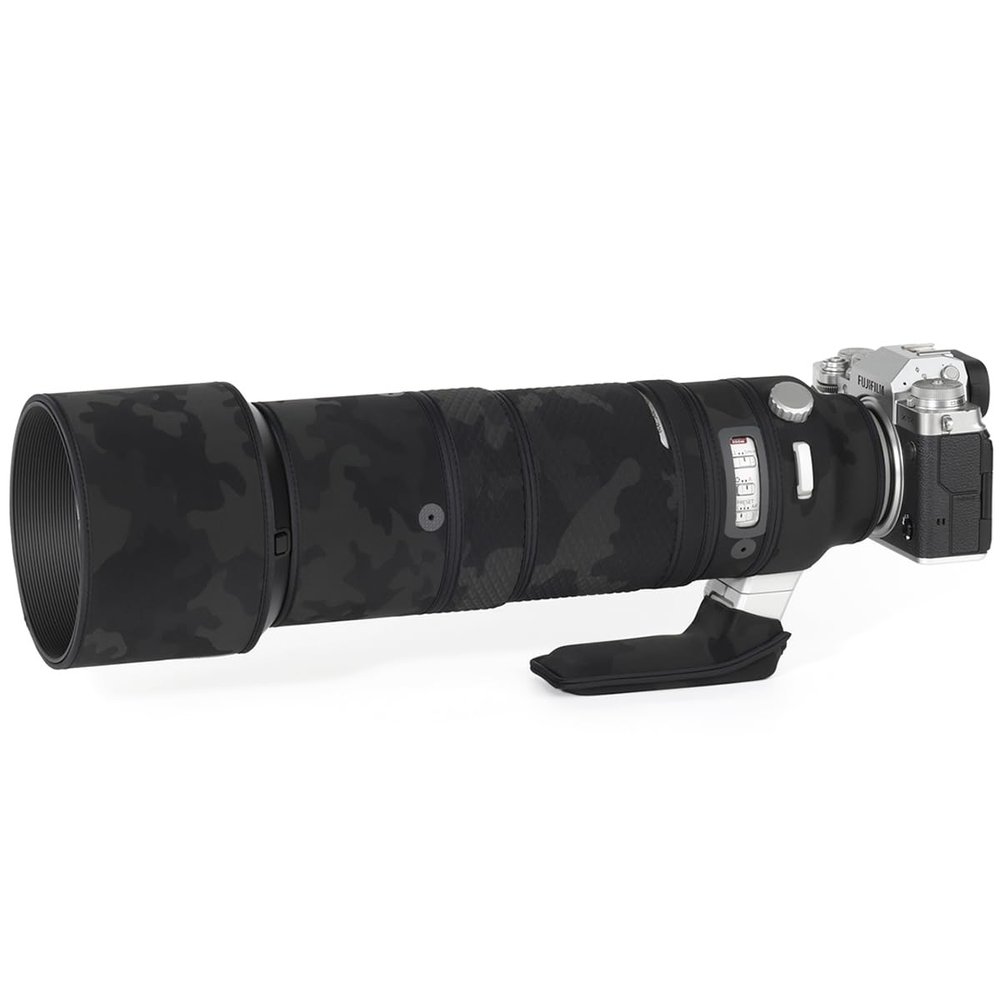 CHASING BIRDS Lens Camouflage Waterproof Coat for FUJIFILM XF 150-600mm F5.6-8 R LM OIS WR Rainproof Lens Protective Cover Version IV (Shadow Black, with 2.0X TC)