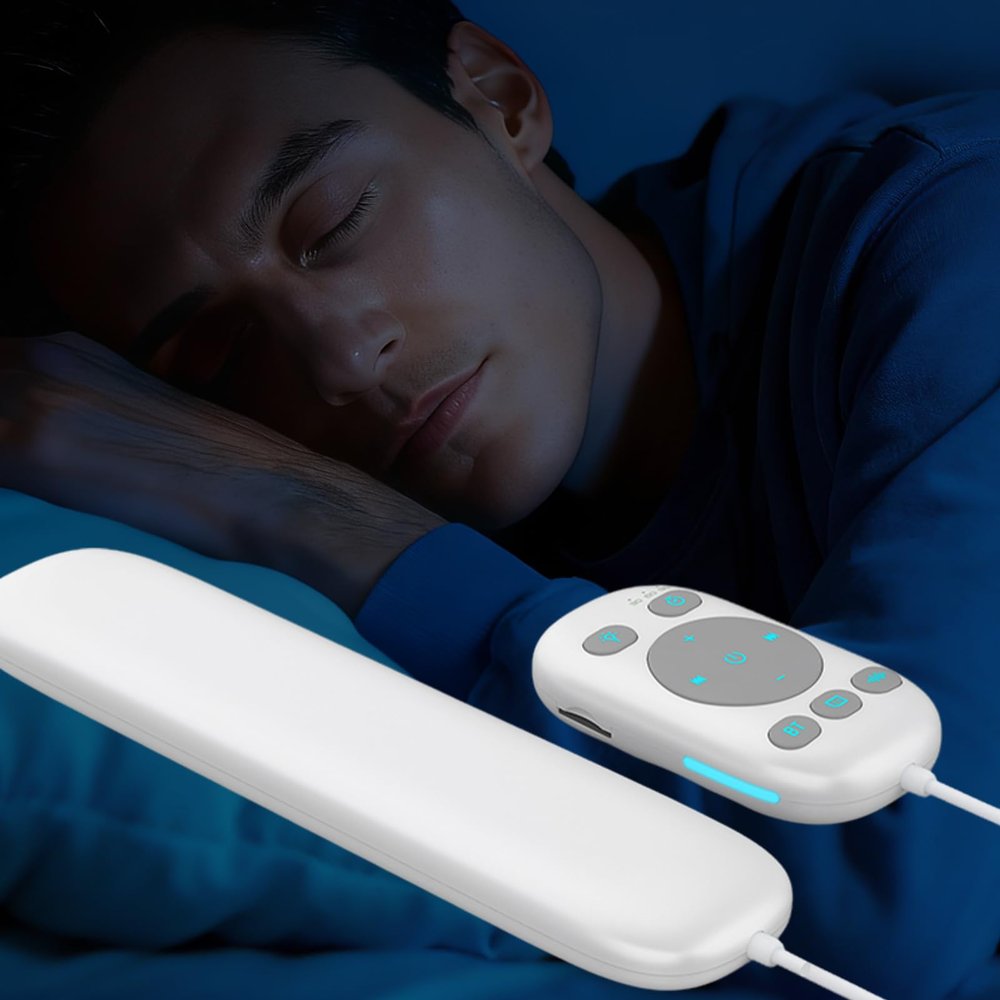 HALCONTORNO Pillow Speaker for Sleeping w/Remote - Without TF Card, White