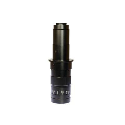 1pc 0.7X~4.5X Magnification Zoom C-Mount 180X Objective Lens with 0.5X Barlow for Microscope Camera Mobile Repair Soldering