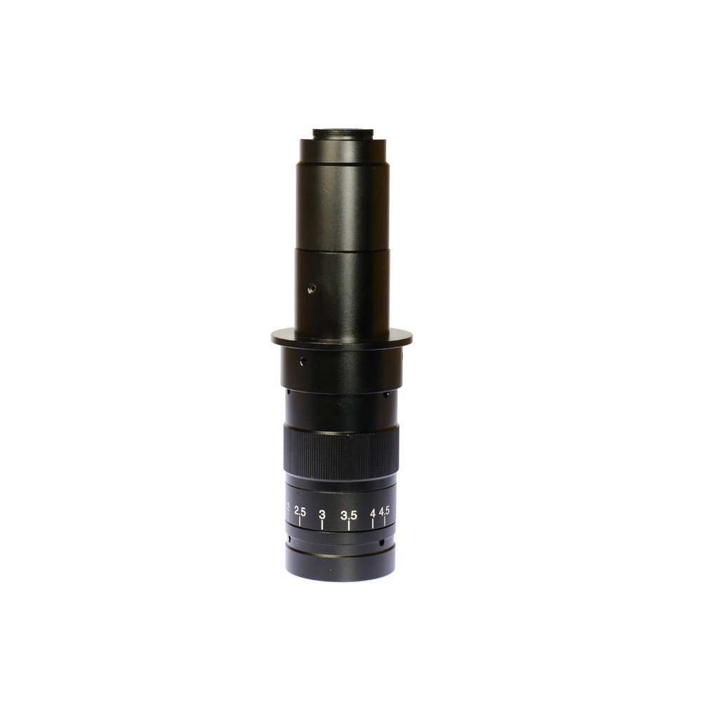 1pc 0.7X~4.5X Magnification Zoom C-Mount 180X Objective Lens with 0.5X Barlow for Microscope Camera Mobile Repair Soldering