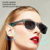 XUMIUZIY Smart Glasses, 5.4 Touch Control Sound Assistant 144 Languages AI Translation Sunglasses with Mic Speakers, for Business Travel Outdoor Activities view 3