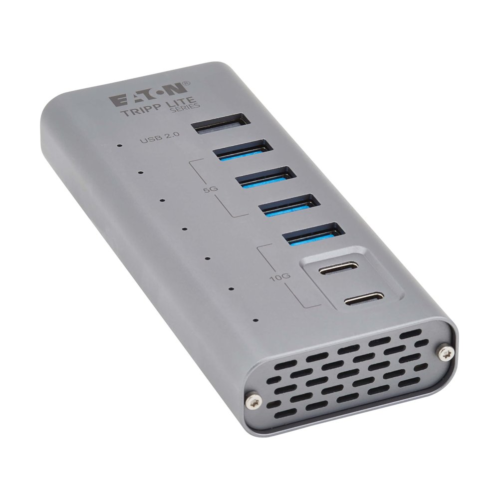 Eaton Tripp Lite Series USB C Hub 3.2 Gen 2 with 5 USB-A and 2 USBC Ports, Up to 10 Gbps Data Transfer, 7.5W Charging, Plug-and-Play, Laptop Docking Station, 3-Year Warranty (U360-007-5A2C)