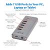 Eaton Tripp Lite Series USB C Hub 3.2 Gen 2 with 5 USB-A and 2 USBC Ports, Up to 10 Gbps Data Transfer, 7.5W Charging, Plug-and-Play, Laptop Docking Station, 3-Year Warranty (U360-007-5A2C) view 2