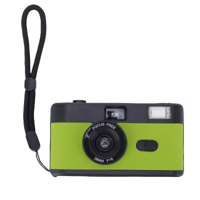 Qudinip 35MM Film Camera, Vintage Reusable Camera with 27 Color Films and Flash Light for Photography Enthusiasts, Students Gift (Black Green)