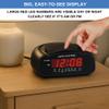 Digital Alarm Clock | AM/FM Clock Radio with Red LED Display, Loud Alarm for Heavy Sleepers | Desk or Bedside Clock view 2
