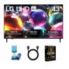 LG 43 Inch Class UA7000 Series LED AI 4K UHD Smart webOS TV 2025 HDR Voice Control Wi-Fi ThinQ AI w/Monster MCGOLDUHD5 HDMI Cable, 12 Mo CPS Protection & SURF201V Screen Cleaner view 1