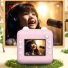 Luqeeg Mini Instant Camera, Dual Lens 24MP 1080P Video 2.4 Inch Screen Fun Games Music Playback USB Rechargeable Thermal Print Camera with Print Paper for Children Festival Travel view 2