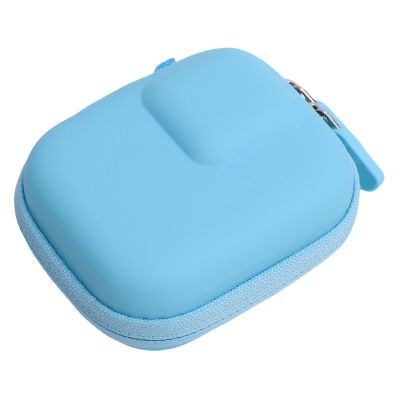 Walmeck Camera Storage Bag Hard Case Velvet Lining Zip Closure Splashing Proof for Action 5 Pro Camera Accessories (Blue)