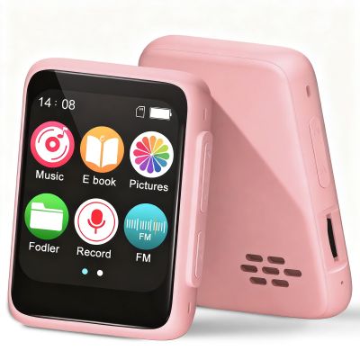 Kids Bluetooth MP3 Player with SpeakerChristmas Birthday Gift for 6-12 Year Old Girls Boys32GB Portable Travel Music Players,Pink
