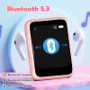 Kids Bluetooth MP3 Player with SpeakerChristmas Birthday Gift for 6-12 Year Old Girls Boys32GB Portable Travel Music Players,Pink view 2